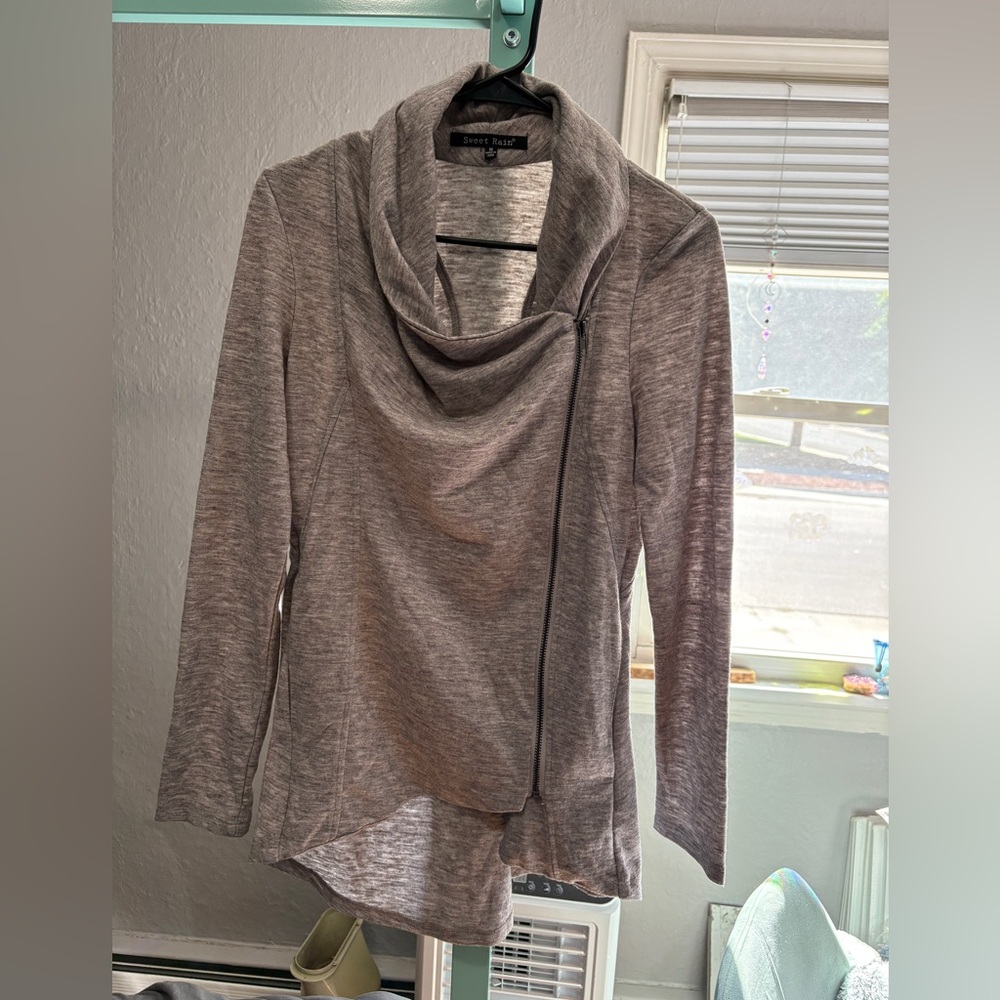 Light Gray ModCloth Airport Greeting Cardigan